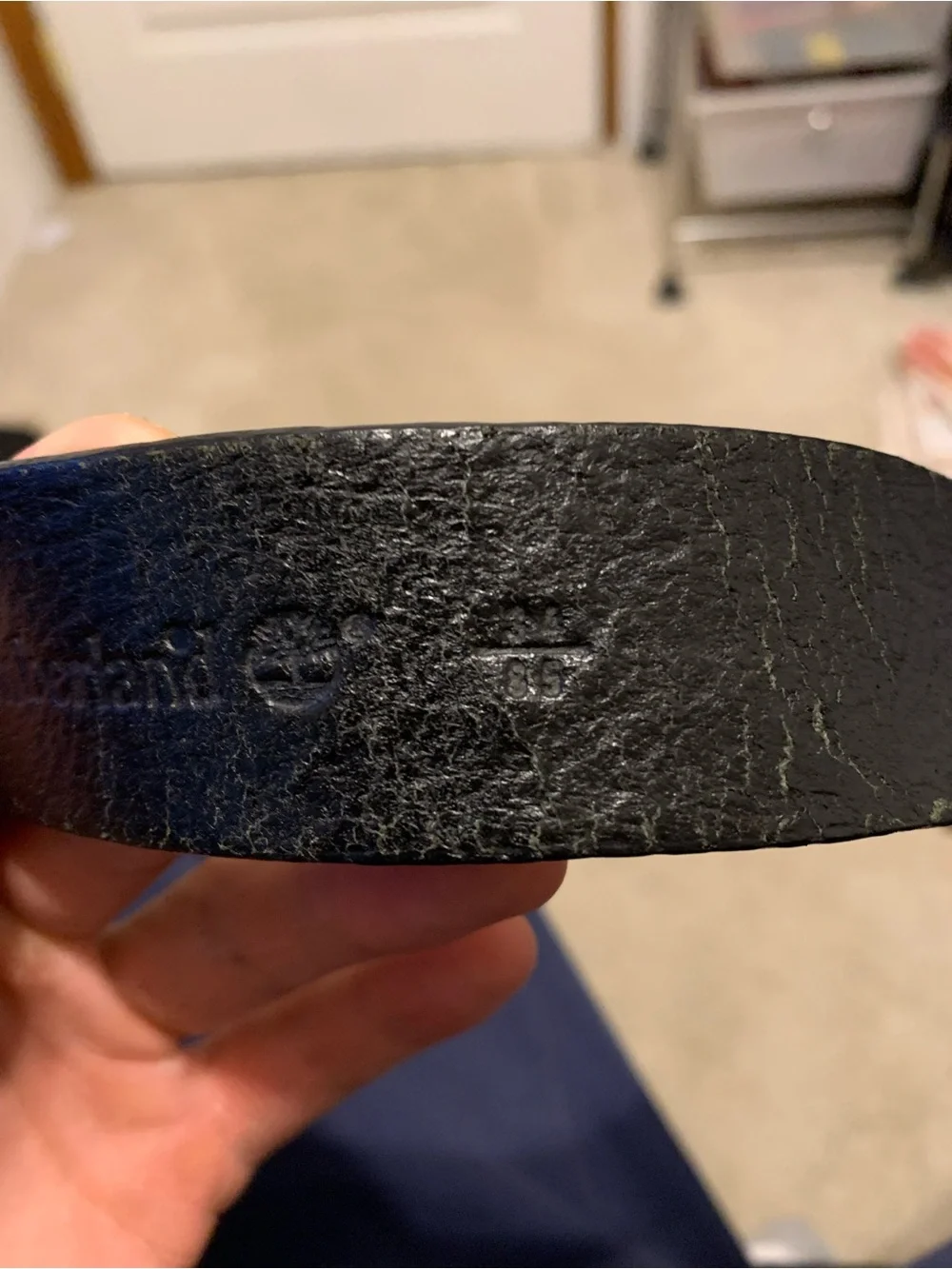 Timberland Men's Size 34 Black Leather Belt Classic